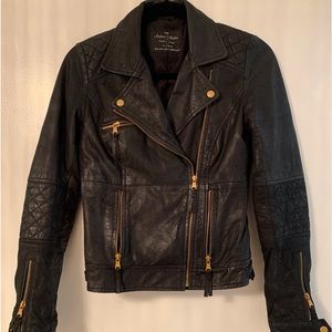 Genuine soft leather Moto jacket